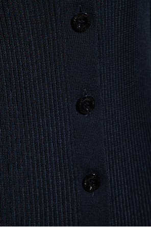 Navy blue Ribbed cardigan Saint Laurent - GenesinlifeShops GB